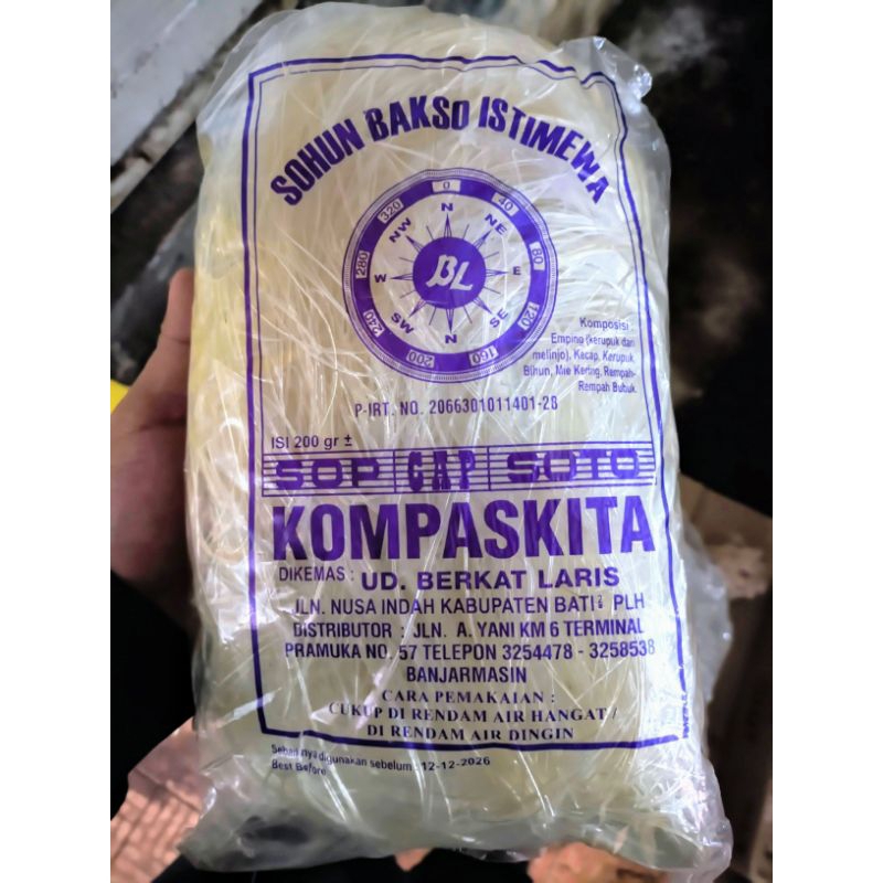 

Sohun Bakso Istimewa Cap KOMPASKITA Sop Soto