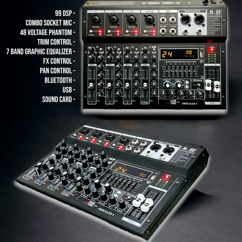 Mixer 4 Channel EUROTONE Hercules 4
