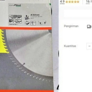 

Mata Gergaji Kayu BOSCH 10" x 24T TCT Circular Saw Blade Circle 10x24T