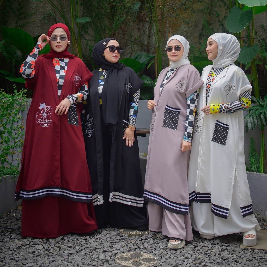 Numiaa Oneset Vest Nazma by Numiaa Fashion I Dress Vest Wanita Muslim Mewah Nyaman LD 120