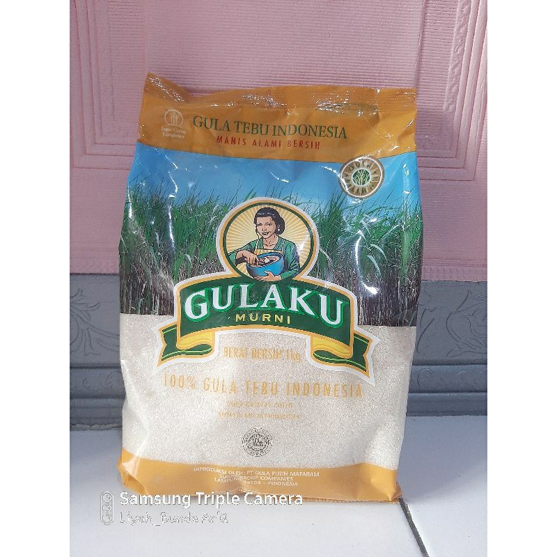 

Gula asli tebu , gula pasir gulaku , gulaku 1 kg