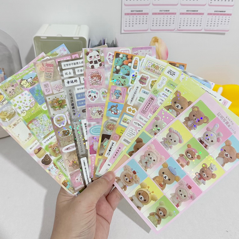 

sticker 10lembar japan vibes holostar glossy rilakkuma sumikko gurashi dekorasi journal readystock B3013 B3326