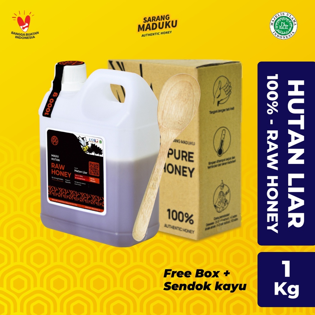 

Sarang Maduku - Madu Hutan Liar Asli Murni 100% Raw Honey 1Kg