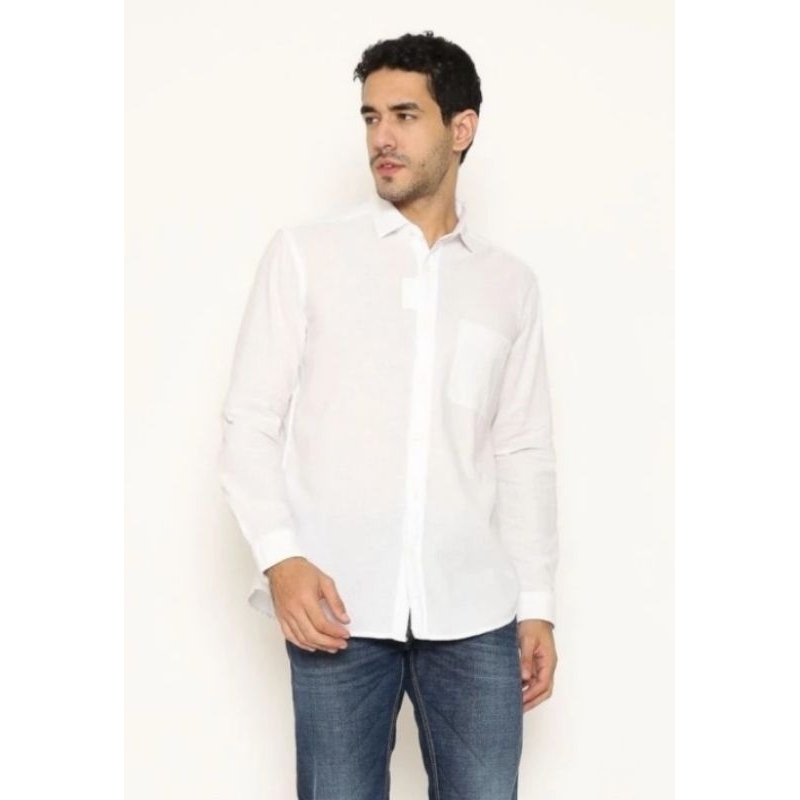 Kemeja Panjang Pria Original Lois KLL511 Putih Dan KLL296