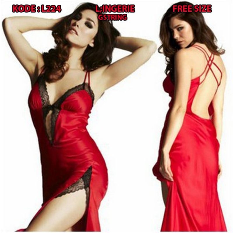 BAJU LINGERIE WANITA SEKSI MERAH L224