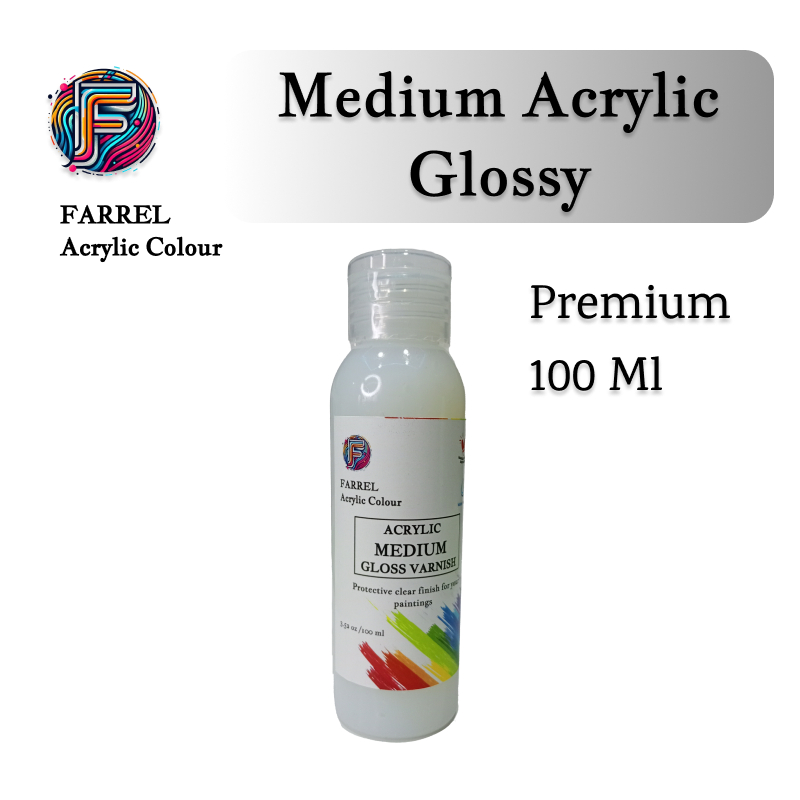 

Coating Lukisan /Acrylic Medium 100 ml Gloss Varnish / finisher Batu Kayu Clay