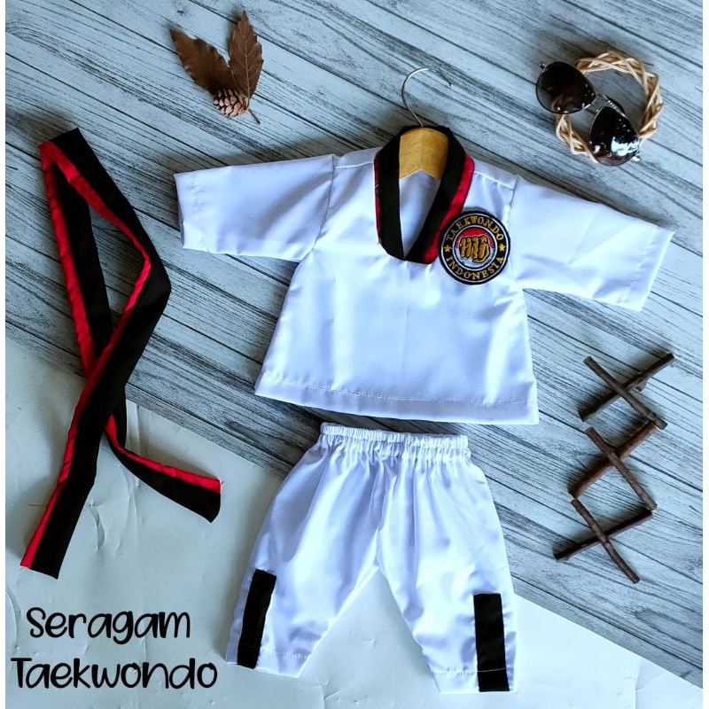 KOSTUM TAEKWONDO NEWBORN/BAYI/ANAK/SERAGAM TAEKWONDO ANAK/KOSTUM ANAK LAKI-LAKI/KOSTUM BAYI/KOSTUM P