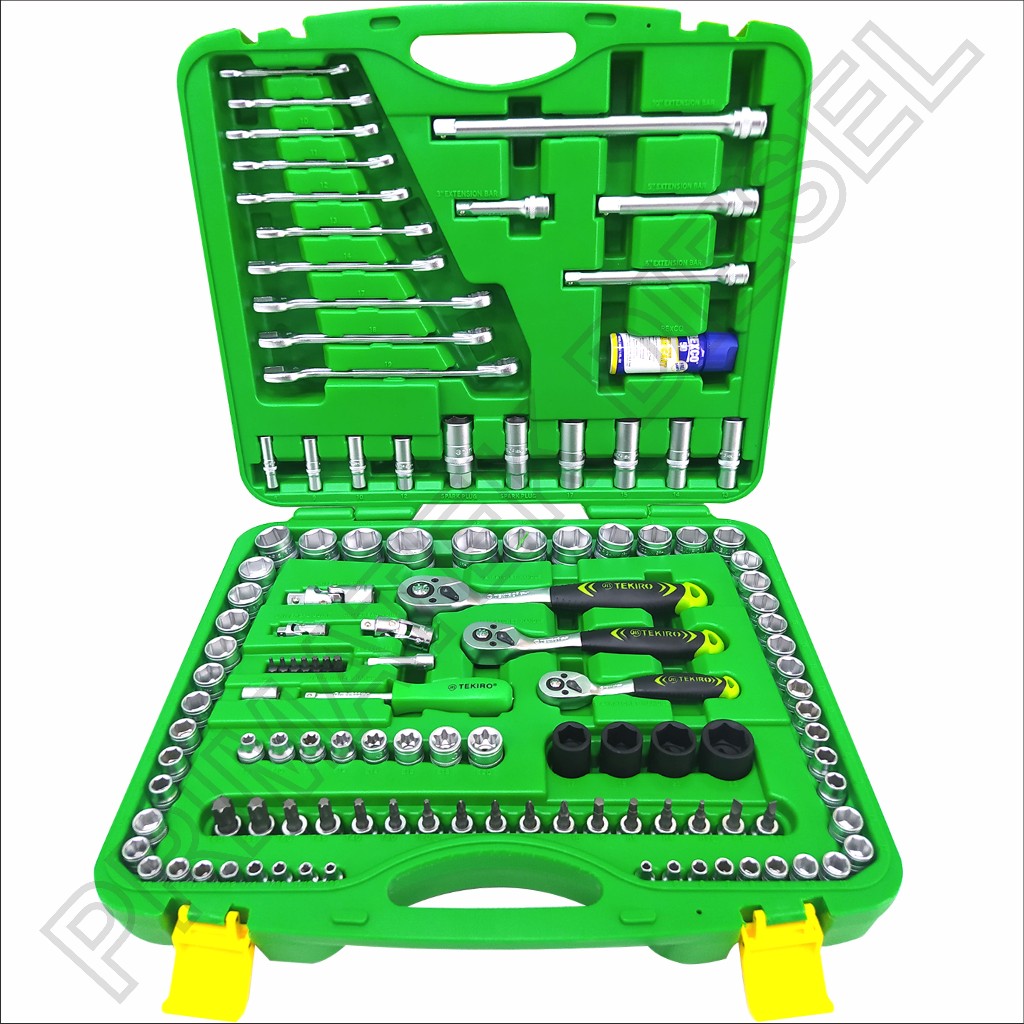 TEKIRO Tool SET 120Pcs 6PT/ ToolSET 120 Pcs 6 PT TEKIRO/ Kunci Sok SET 120Pcs TEKIRO/Toolset 120 pcs