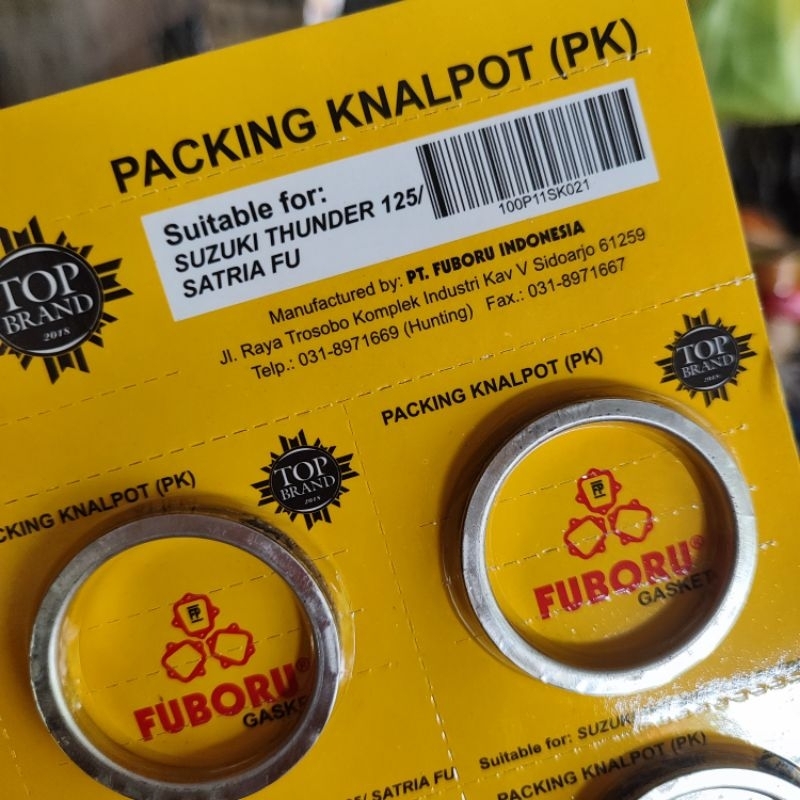 PAKING KNALPOT THUNDER 125 SATRIA FU 150 MERK FUBORU