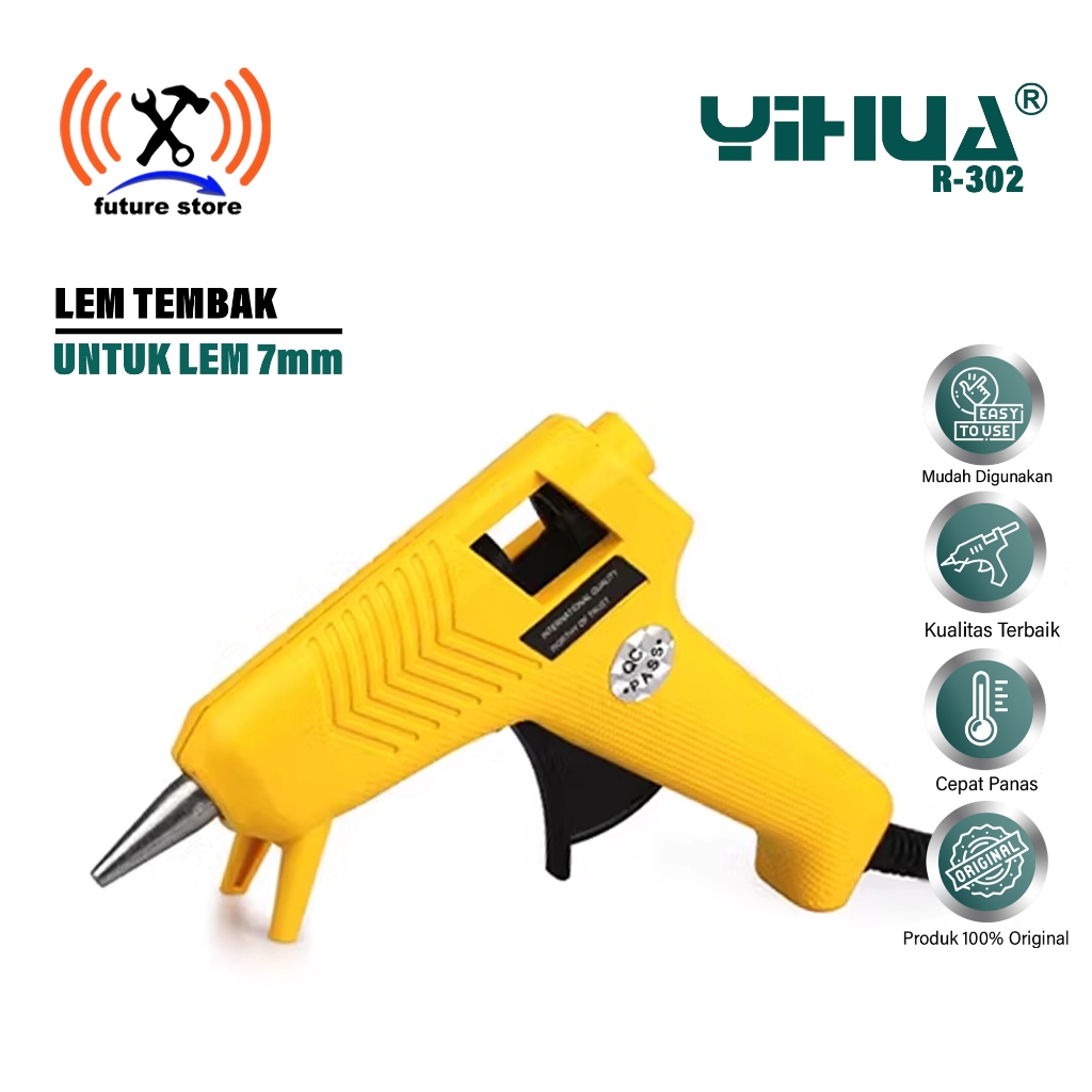 

YIHUA LEM TEMBAK PISTOL R-302 GLUE GUN - LEM TEMBAK YIHUA R-302 UNTUK LEM 7mm