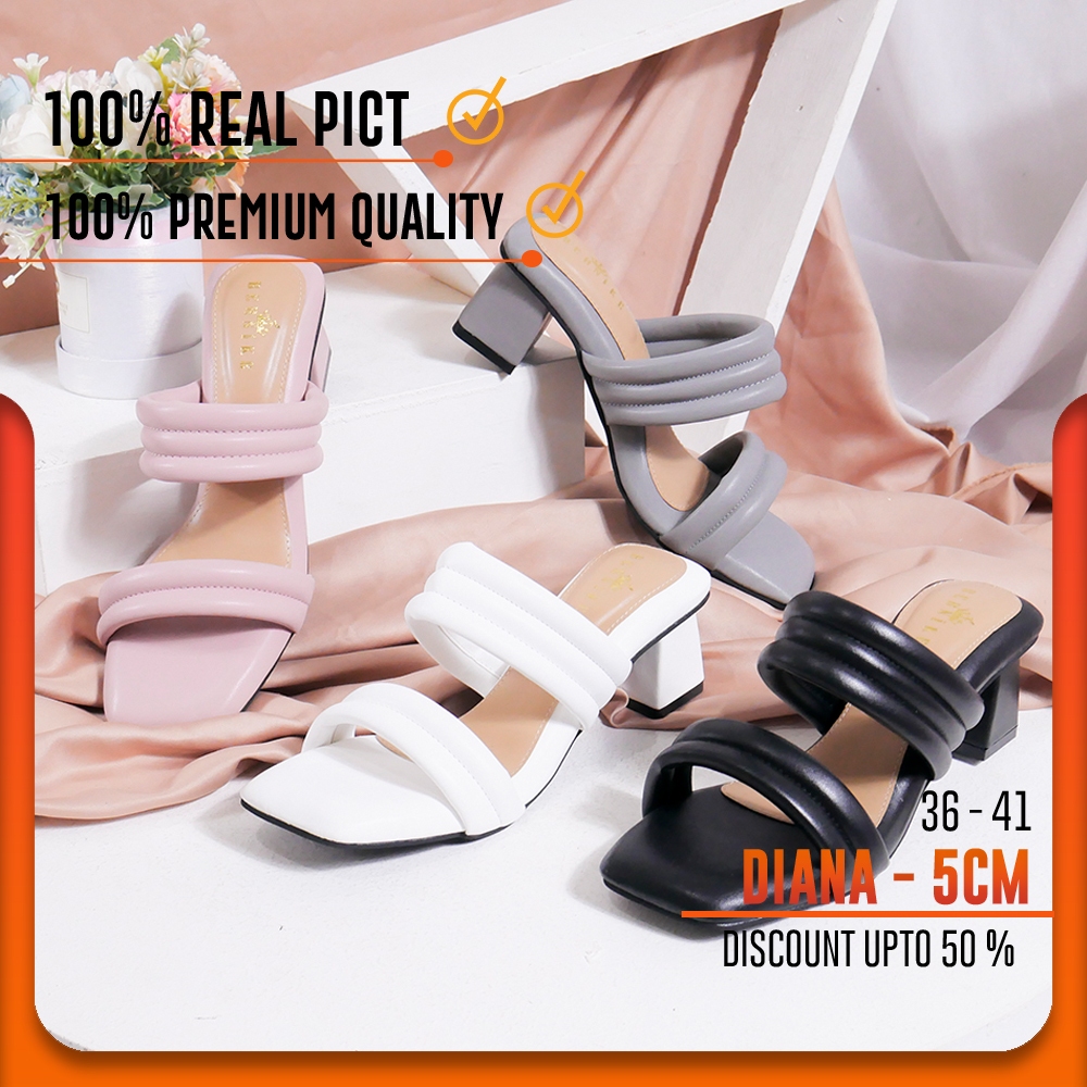 Sandal Heels Wanita 5 cm BRNK Sendal Hak Tinggi Pesta Kondangan Kawinan Wisuda B016
