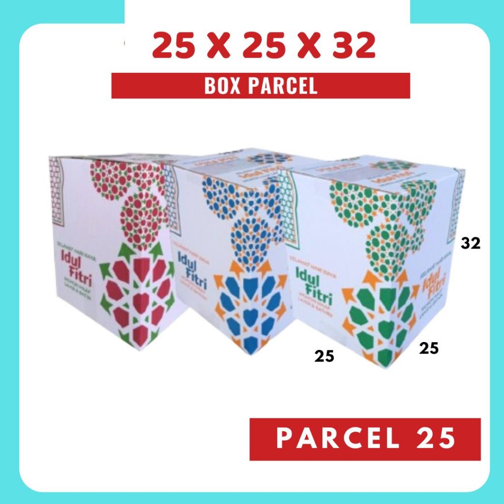 

Box Parcel Kecil 25x25x32 Box Lebaran Kardus Packing/Parcel/Lebaran/idul Fitri/Kardus Paket sembako/hampers/Bingkisan/eid mubarak/Oleh oleh/Motif