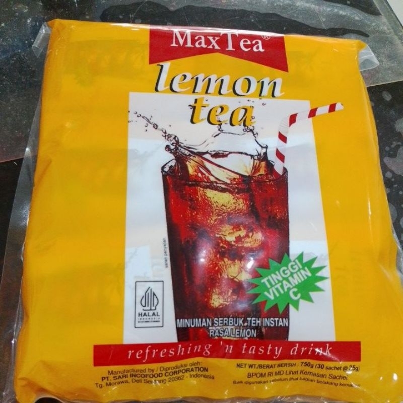 

bubuk minuman Max Tea Lemon tea isi 30 sachet