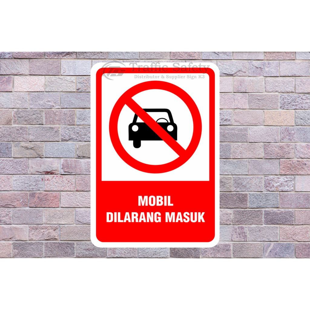 Rambu mobil dilarang parkir - Plat Alumunium 1.2mm