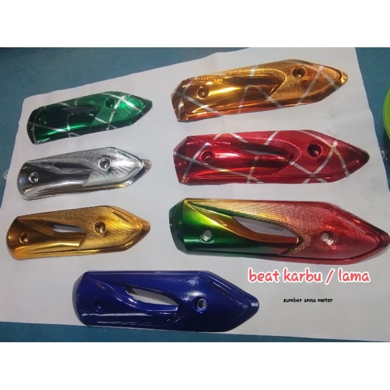 tameng tutup cover knalpot variasi beat lama beat karbu / tutup rante  klx