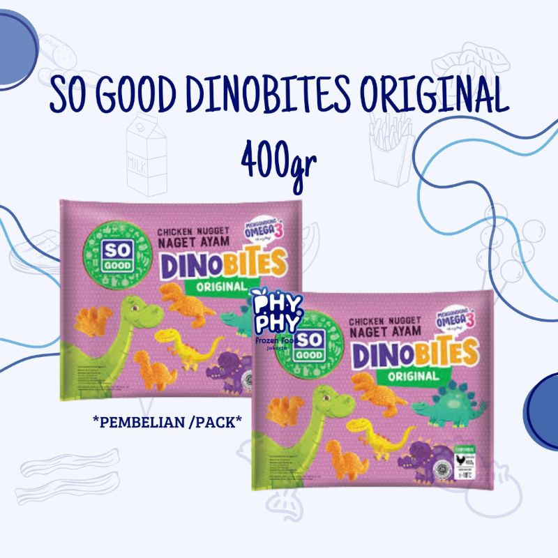 

So Good Nugget Dino 400gr | Nugget Dino | So Goof Nugget Dinobites | Nuget Ayam | Nuget Karakter | Nuget untuk anak-anak