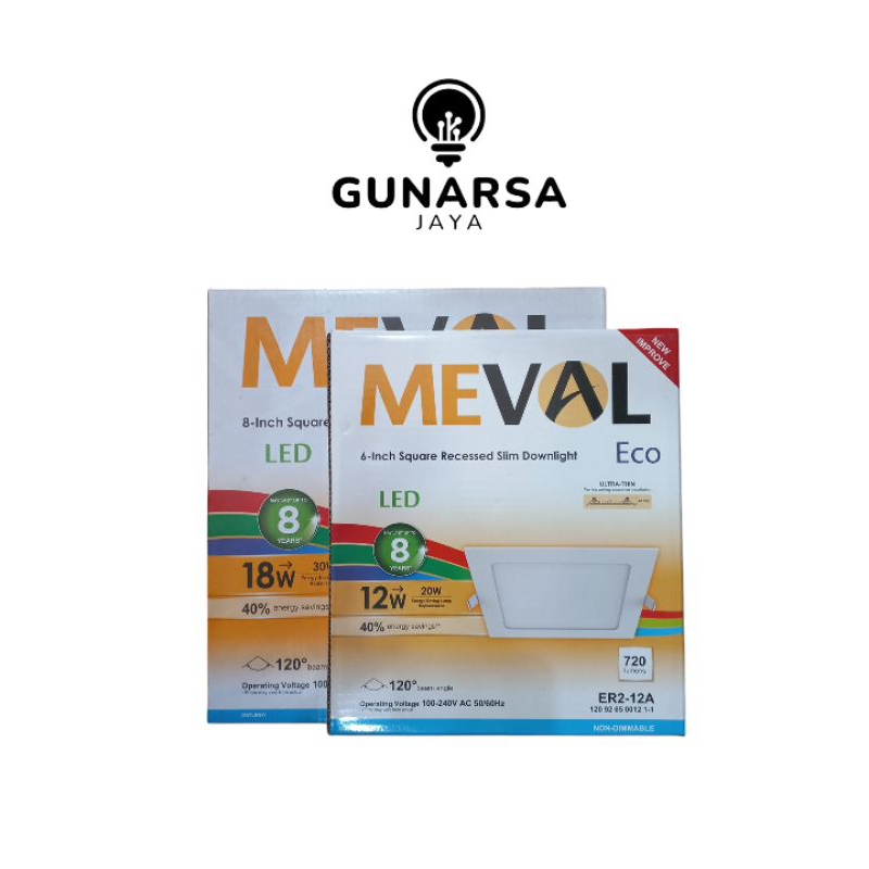 meval downlight kotak inbow / tanam 12 watt dan 18 watt