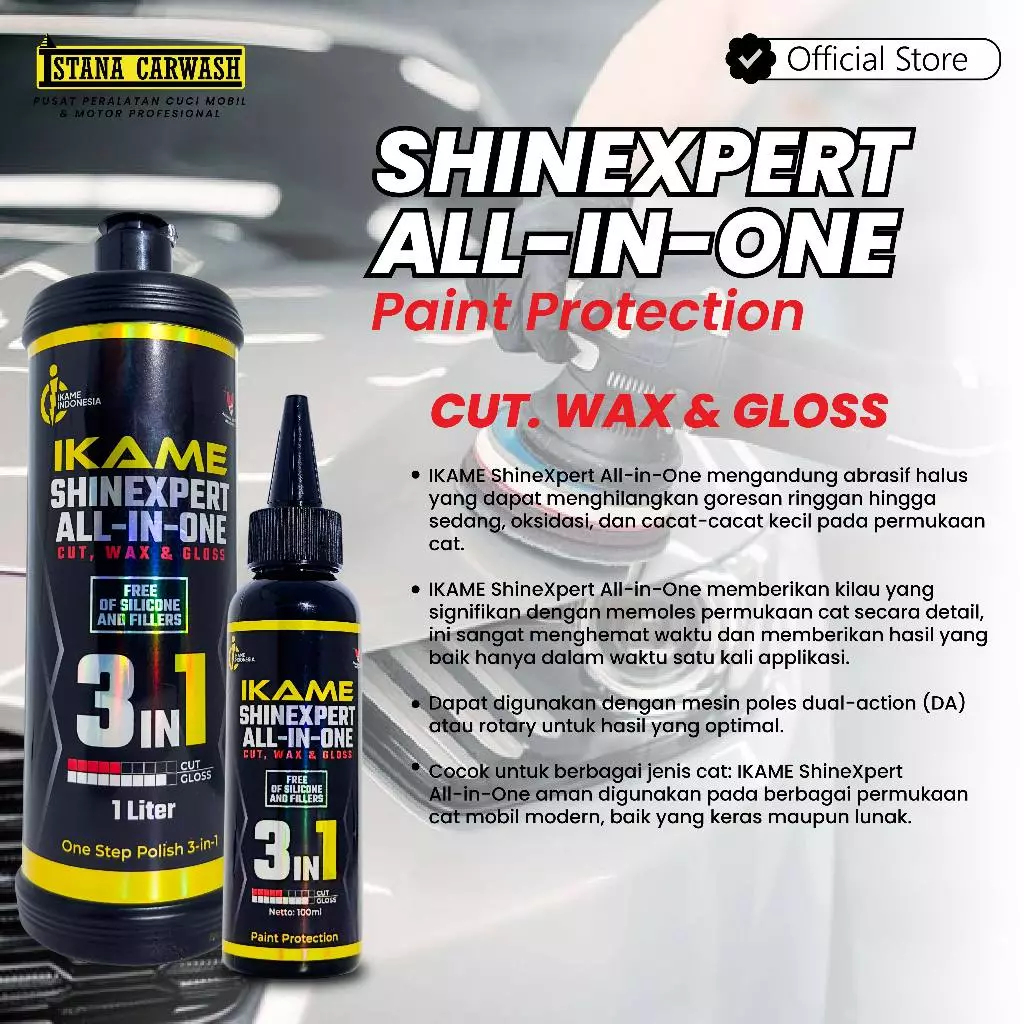 IKAME ShineXpert All in One 100 ML / Wax Protection Mobil / Salon Mobil Wax Protection / Perawatan W