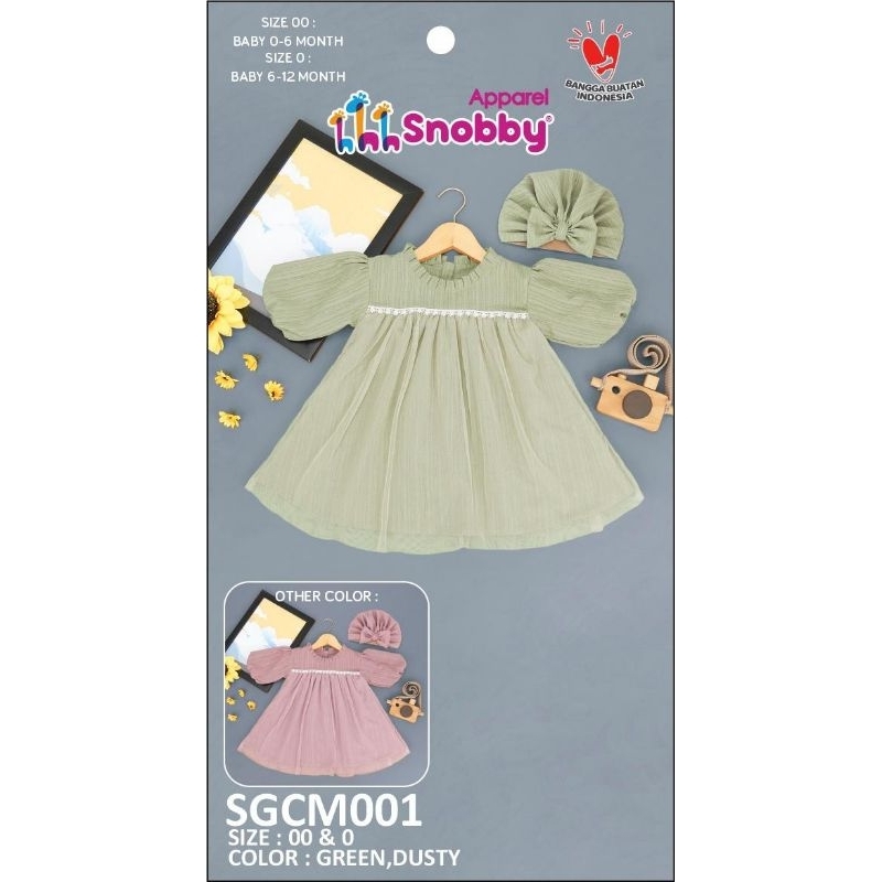 Snobby Baju Muslim Anak Set Kerudung Sz 0-12bln SGCM001