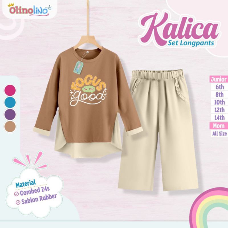 kalica set longpants | one set anak perempuan