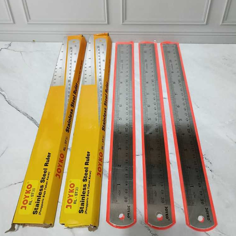 

3PCS Penggaris Besi 30cm Joyko / Penggaris Stainless