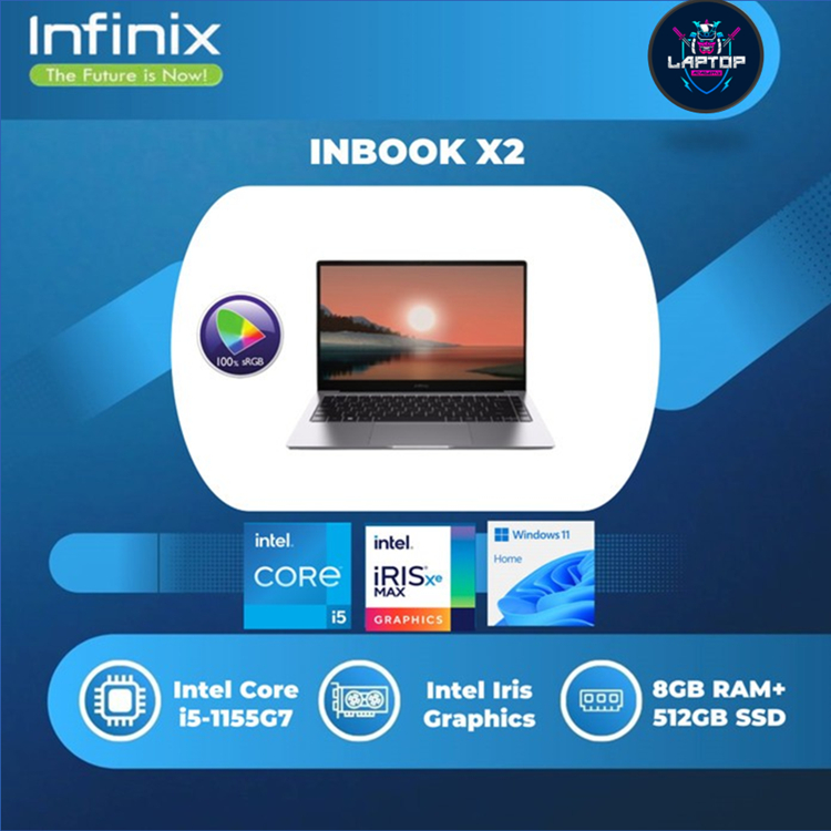 INFINIX INBOOK X2 I5 1155G7 8GB 512GB W11 14.0FHD IPS