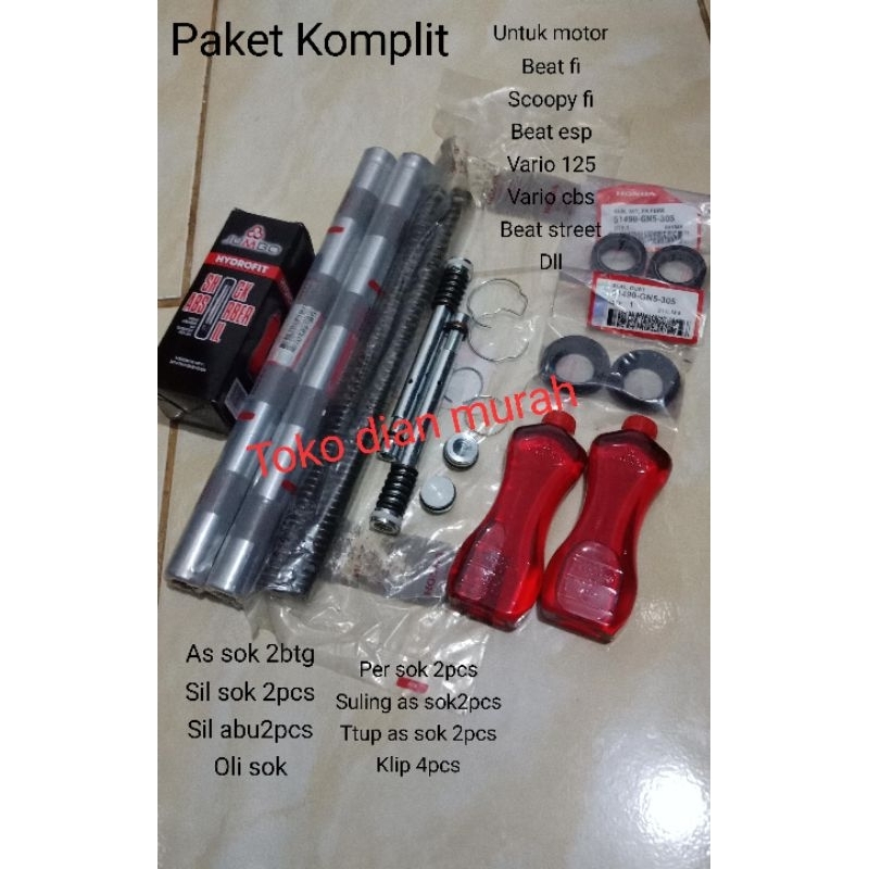 Paket As Shock Breaker As sok depan Beat fi scoopy beat street beat esp vario 125 KOMPLIT