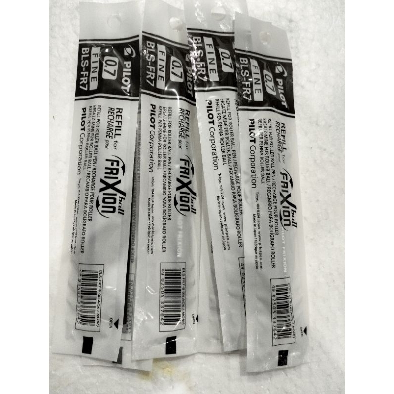 

REFFIL PEN GEL HITAM 0,7 FRIXION merk PILOT REFFILL GEL HITAM ISI GEL HITAM REFFILL GEL