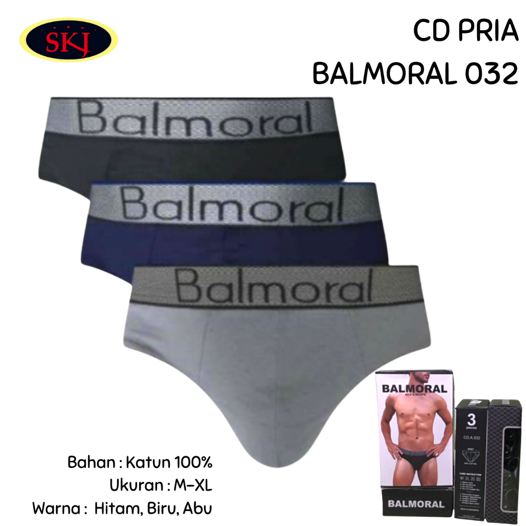 [ISI 3] CD Cowok BALMORAL 032 Karet Boxer Pakaian Dalam Cowok / Olahraga - sckmenwear GROSIR