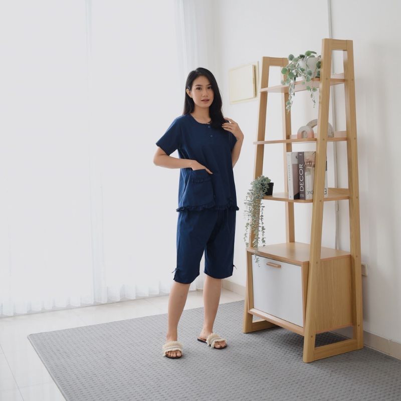 Setelan Sunly Polos Tgn Pdk Cln 3/4 uk 18-24 Kode T