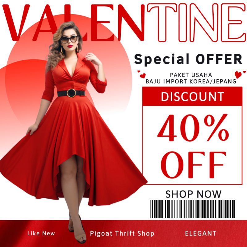 SPESIAL VALENTINE PAKET USAHA/BISNIS BAJU IMPORT KOREA/JEPANG