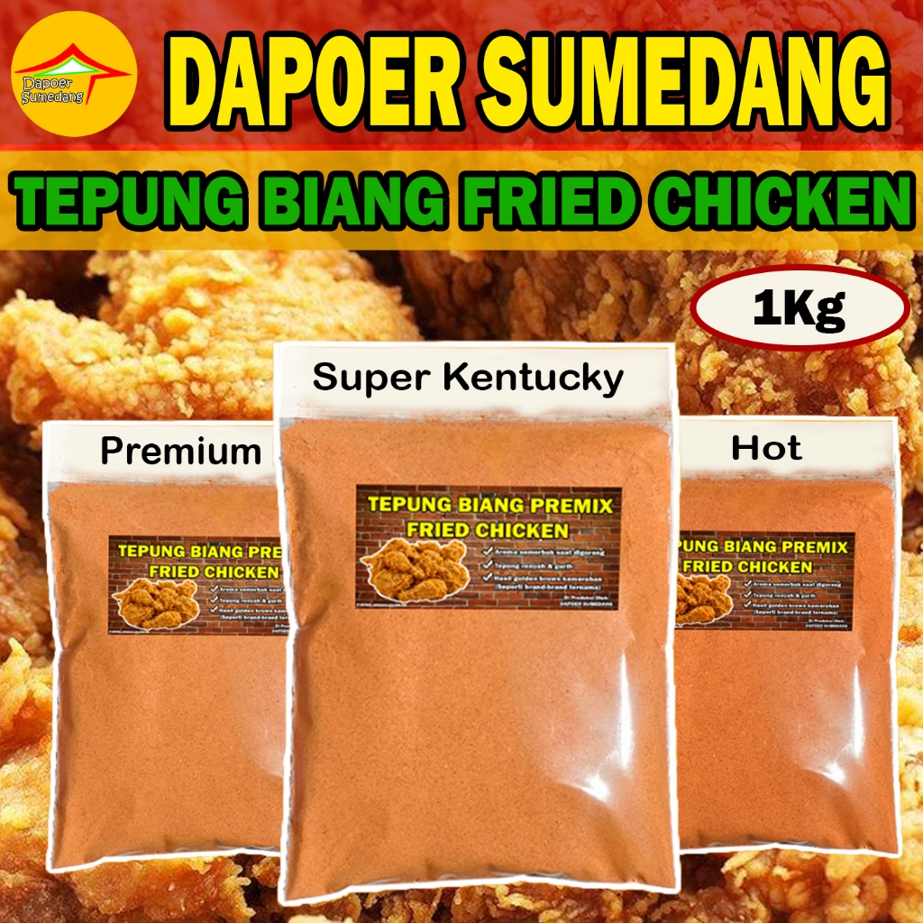 

TEPUNG BIANG FRIED CHICKEN/BUMBU INTI PREMIX AYAM GORENG/MARINASI 1KG by DAPOER SUMEDANG