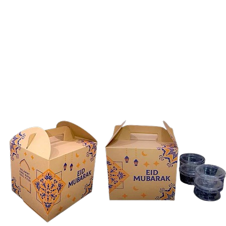 

( 5 pcs ) kardus karton tenteng motif lentera eid mubarak packaging hampers souvenir lebaran dus eflute size 30x26x26 cm