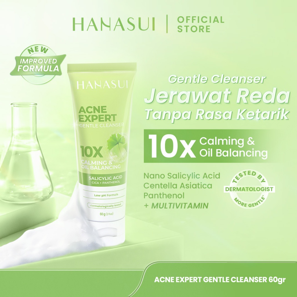 Hanasui Acne Expert Gentle Cleanser  Sabun Busa Lembut Mengurangi Jerawat Tanpa Rasa Ketarik - Salic