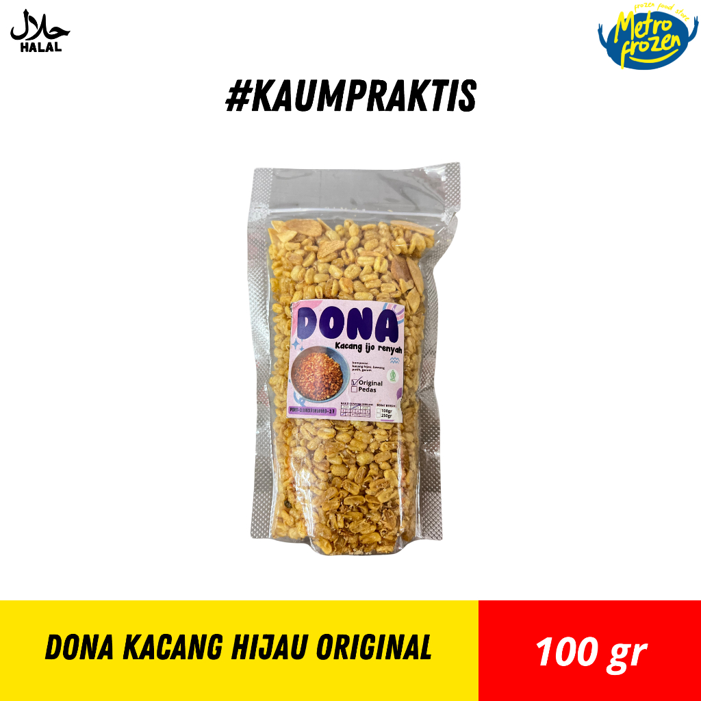 

DONA Kacang Ijo Renyah Original & Pedas 100gr //kacang ijo goreng renyah asin //kacang ijo goreng renyah pedas