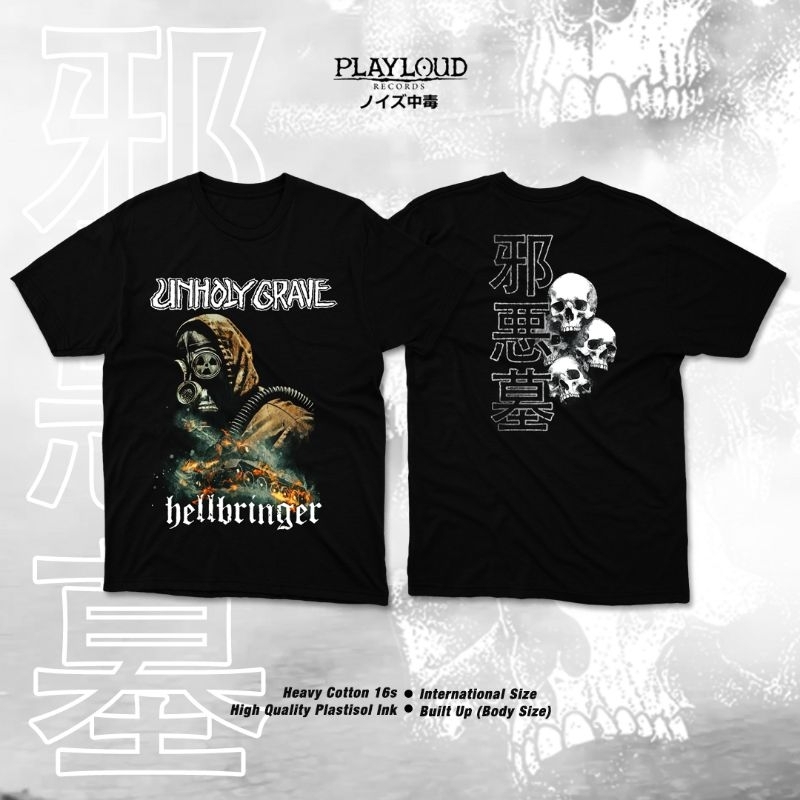 kaos t-shirt UNHOLY GRAVE - Hellbringer