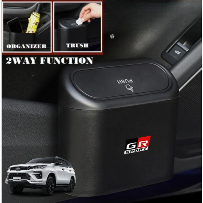 Tempat Sampah Mobil Toyota Fortuner GR Sport - Kotak Sampah - Tong Sampah - Car Trash Box