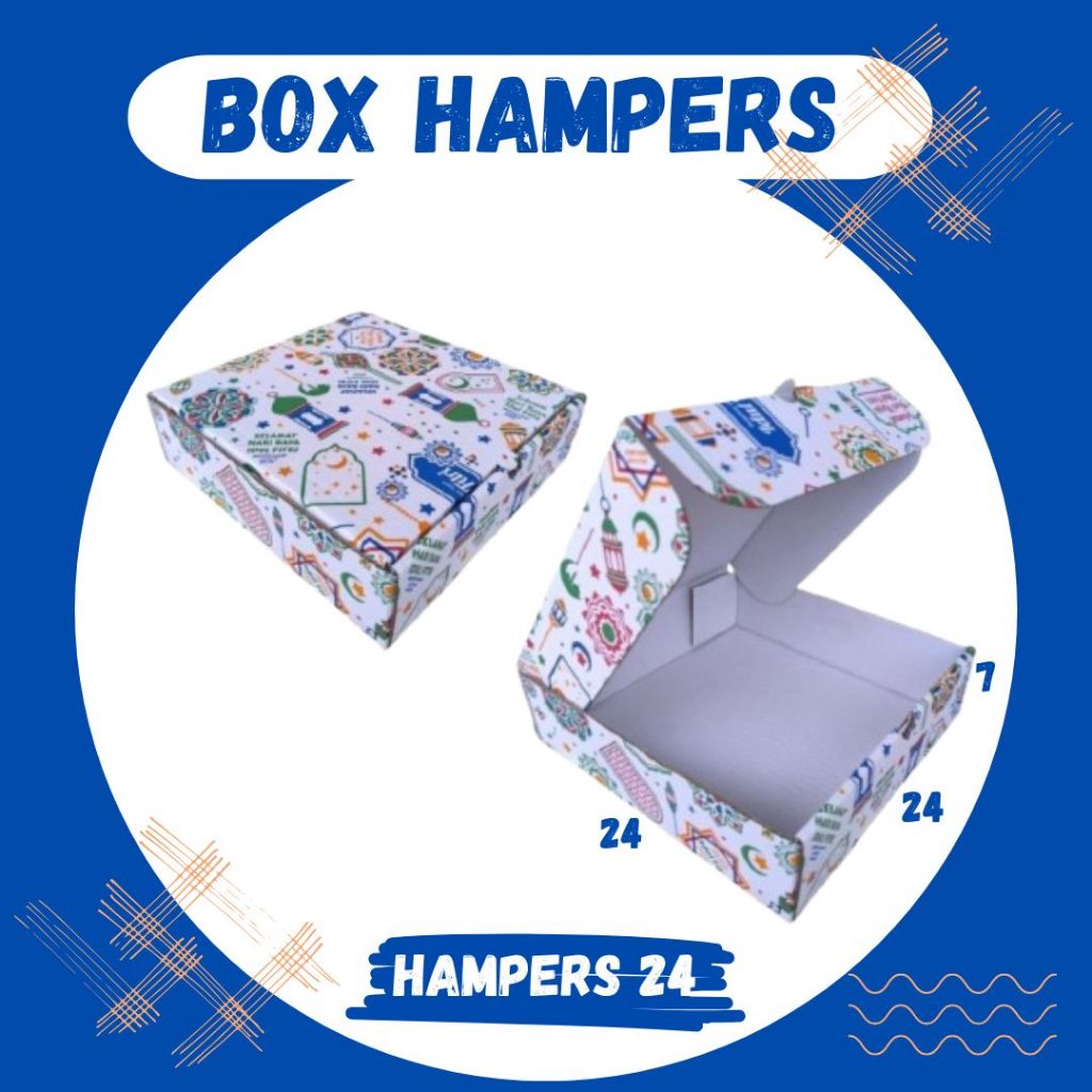 

Dus Hampers 24x24x7 B Flut Diecut Brownis Kotak Kemasan Packaging Box Baju Dus Pizza Kotak Pengiriman Souvenir