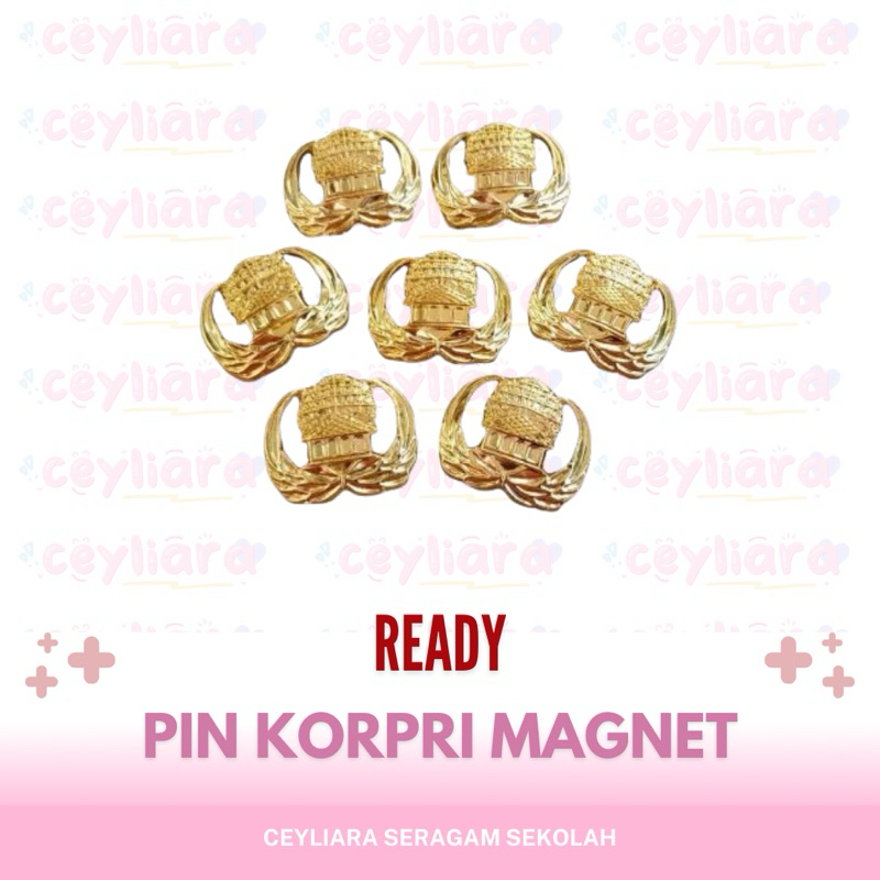 Pin korpri magnet kuningan asli premium besar terbaru kuat