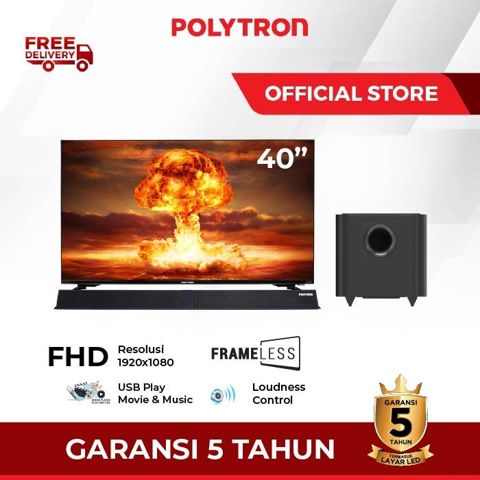 POLYTRON LED TV 39 Inch PLD 40B8951 + SWF0250