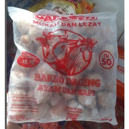 

Daploen Bakso Daging Sapi dan Sapi 500 gr Frozen Food