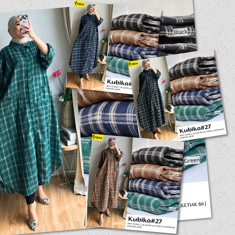 GAMIS FLANEL KUBIKA #27 JUMBO LD 130 CM