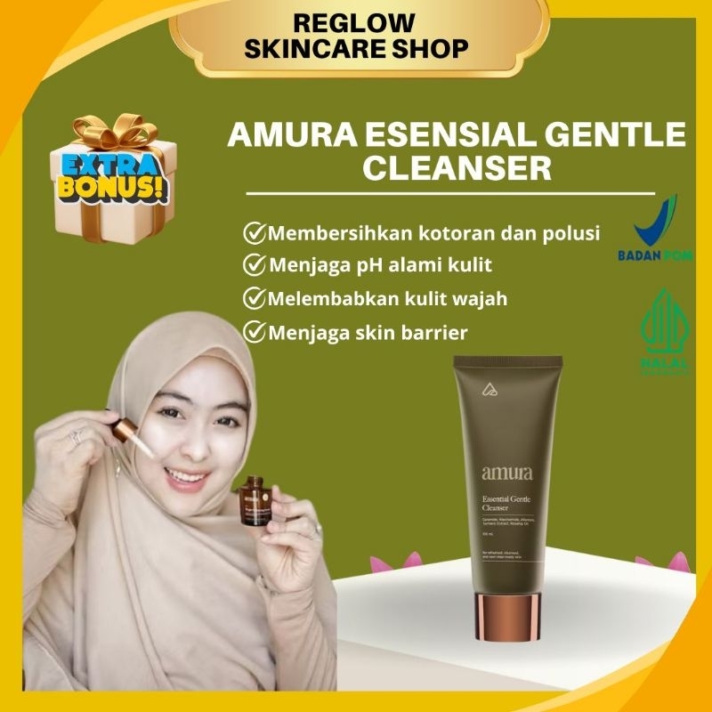 AMURA - Esensial Gentle Cleanser pembersih wajah kulit dewasa | Facial wash | sabun pencuci wajah