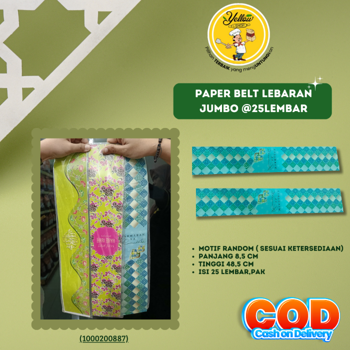

PAPER BELT LEBARAN JUMBO @25 LEMBAR/PAK (MOTIF RANDOM)