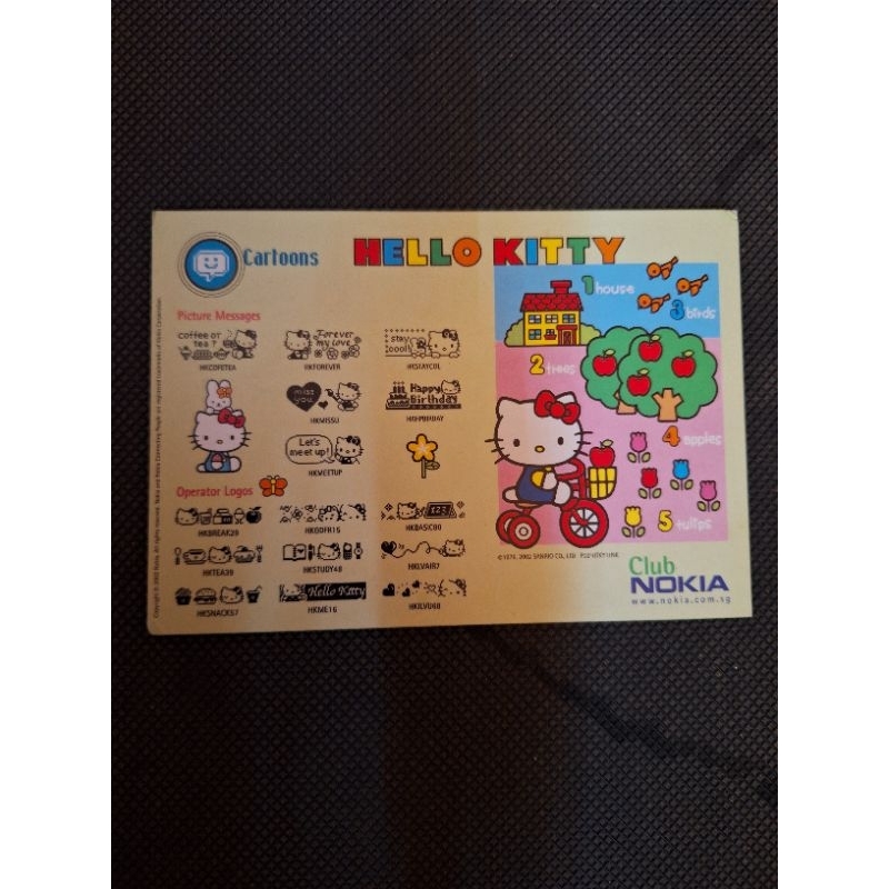 

kartu pos hello kitty sanrio/hello kitty postcard
