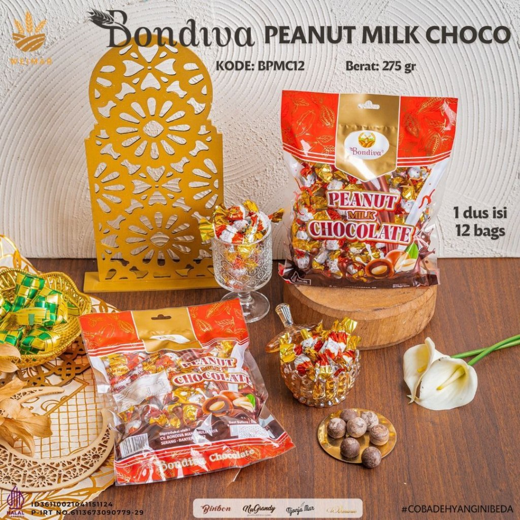 

Bondiva Coklat Kacang Peanut Milk Chocolate Paket Hampers