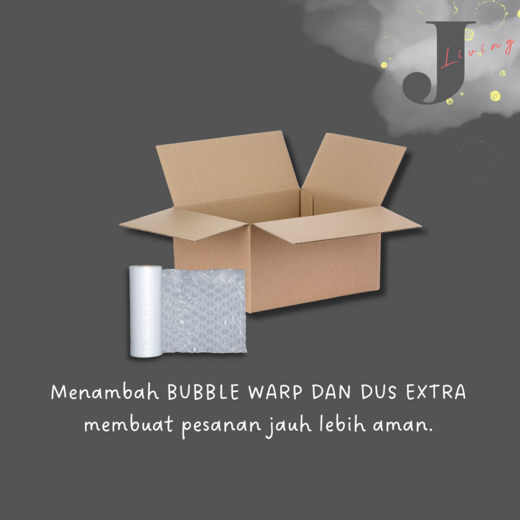 

(JLIVING) ADD ON Kardus Cardboard Dan Bubble Wrap Extra Dus Packaging Extra Bubble Wrap Keamanan Tambahan Keamanan Extra Dus Tambahan