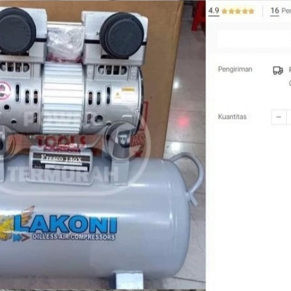 

KOMPRESOR OILLES/ KOMPRESOR TANPA OLI LAKONI FRESCO 130X MAKASSAR