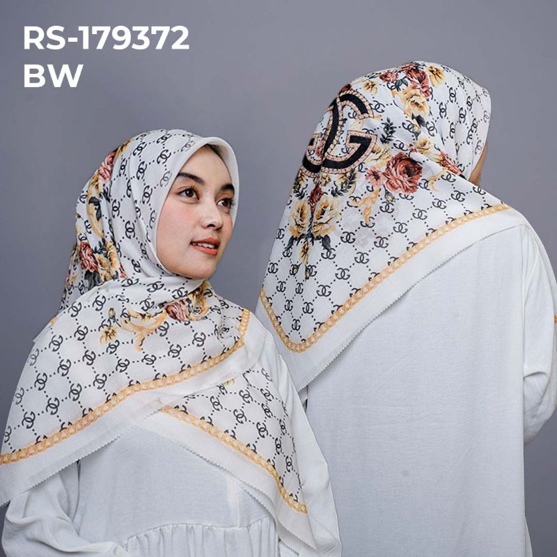 Hijab 2025  RS-179372 BW motif gucci flower