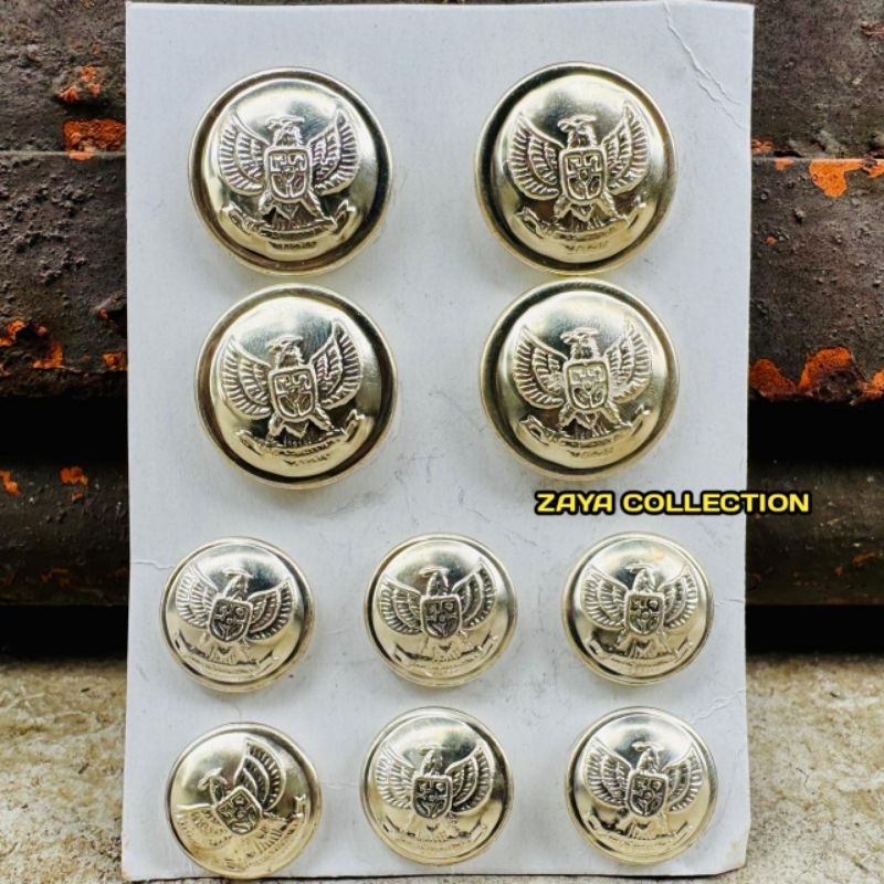 Kancing PDU Garuda Silver - Kancing baju pdu garuda camat lurah
